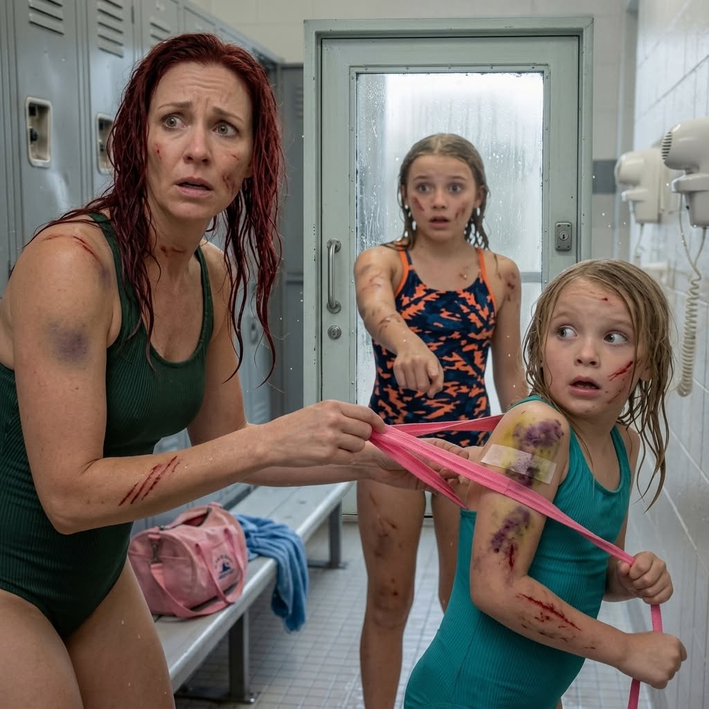 My sister asked me to watch my niece for the weekend, so I took her to the local pool with my daughter