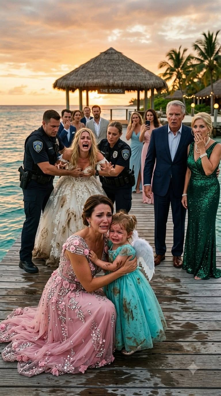 At my sister's $2 million wedding—which I funded entirely on my own private island—my sister shoved my eight-year-old daughter off a cliffside balcony just because she accidentally spilled wine on her $50,000 dress