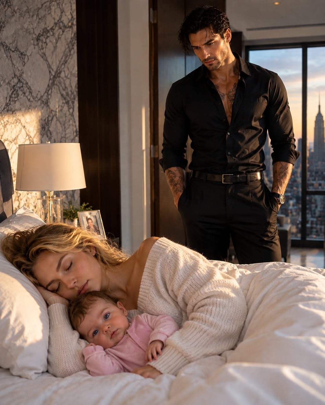 Walking into my Manhattan penthouse that Friday afternoon should have been ordinary, but the second I saw my ex-wife asleep in my bed with a newborn curled against her chest, every deal, every victory
