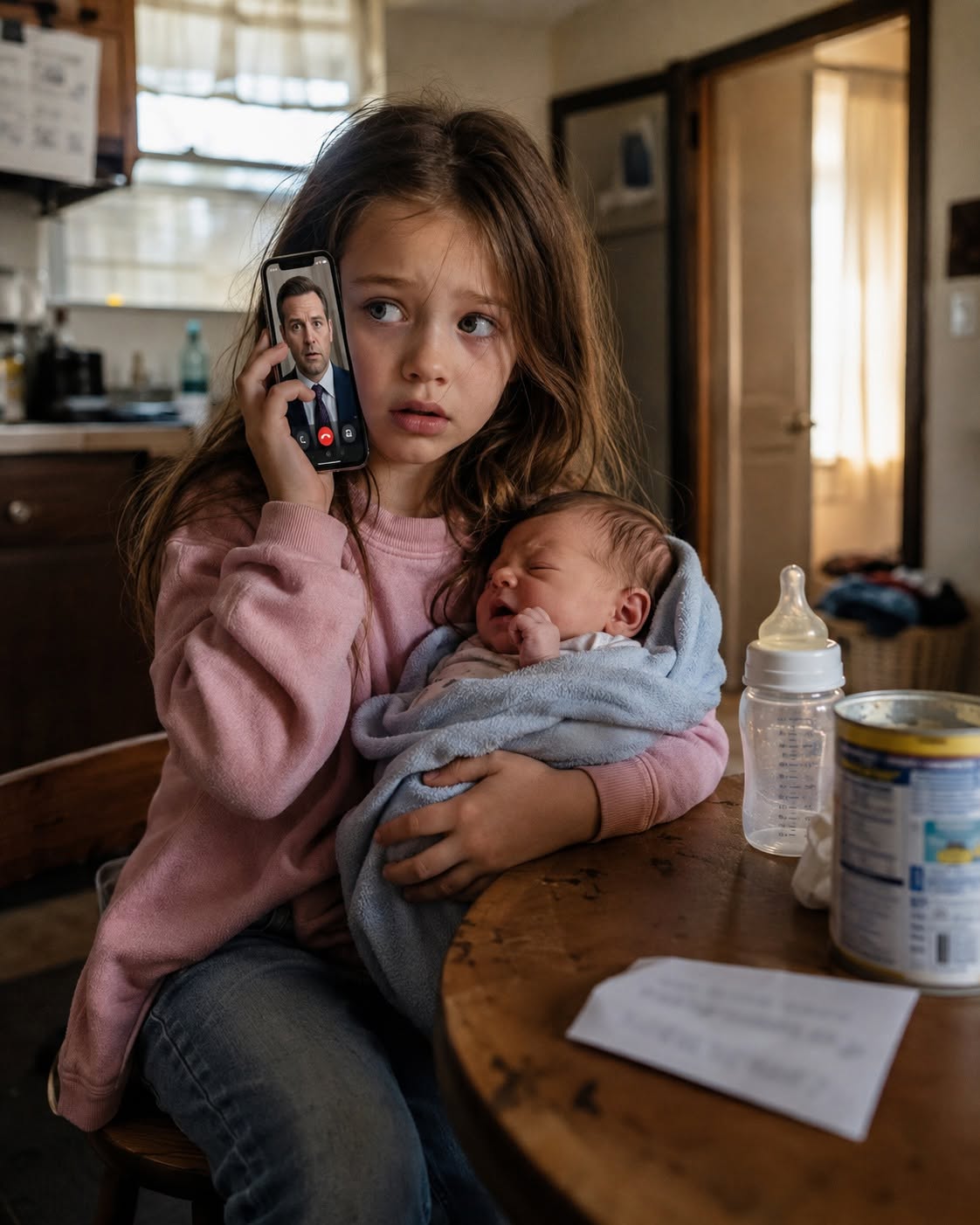 AN 8-YEAR-OLD GIRL SECRETLY CALLED THE NUMBER HER MOTHER HID BEHIND THE PHONE AND WHISPERED, “DADDY, PLEASE HELP US”