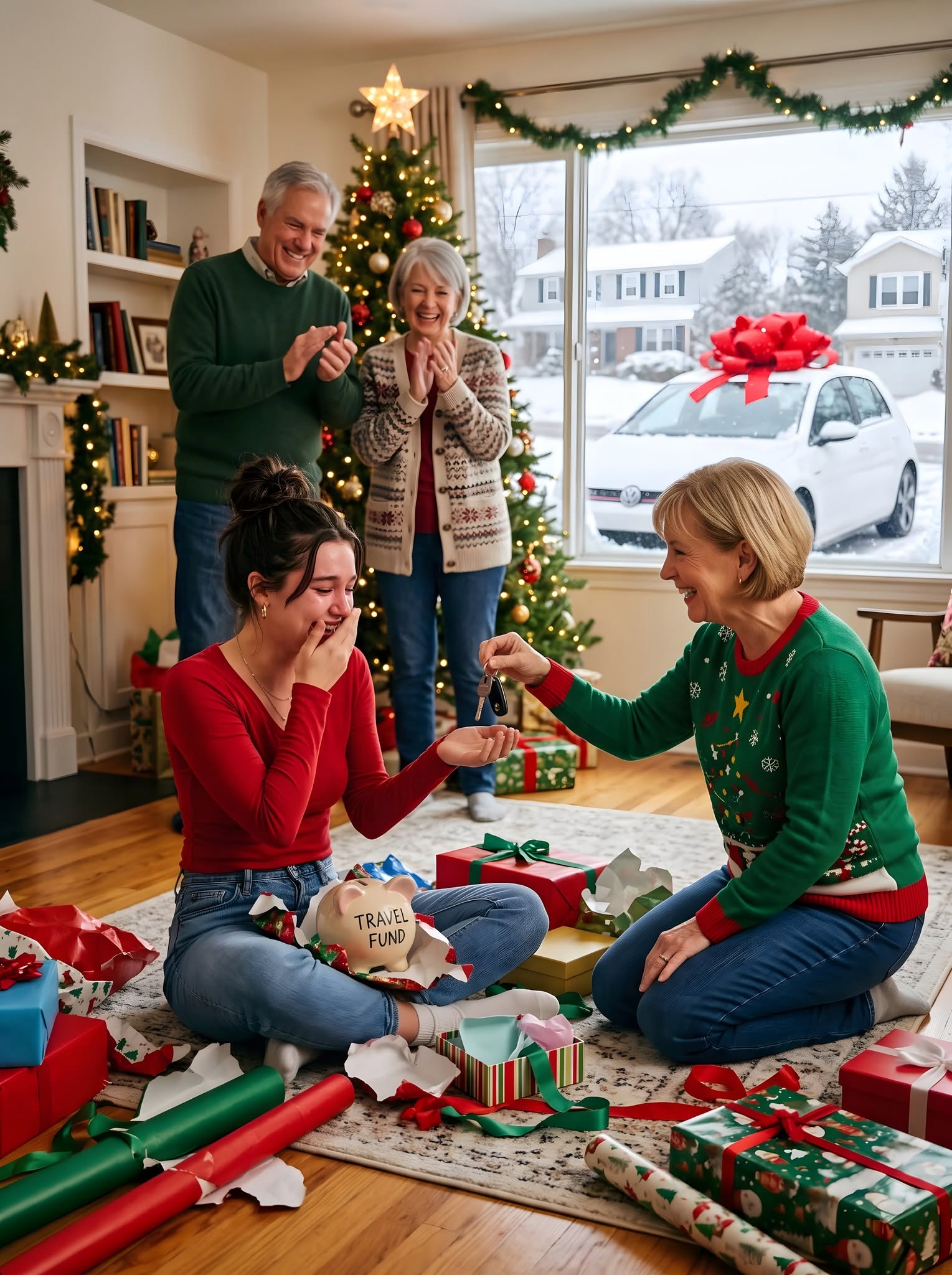 At Christmas, my sister got a $60K BMW; I got a $2 piggy bank. I drove away. Then Dad left a voicemail: “Return the car or we’ll report it stolen.” But it was in my name. “Open yours, Iris.”