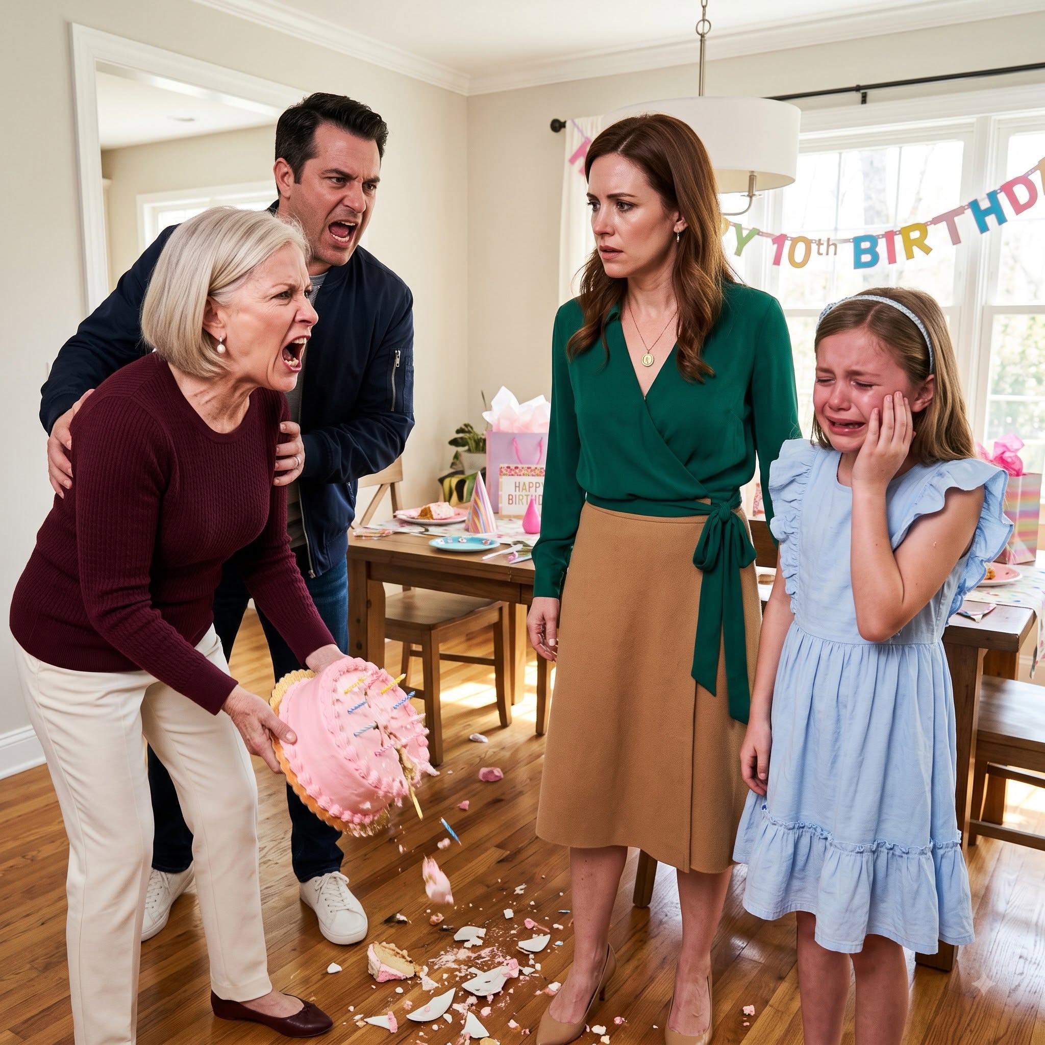 My mother-in-law slapped my daughter on her tenth birthday.
