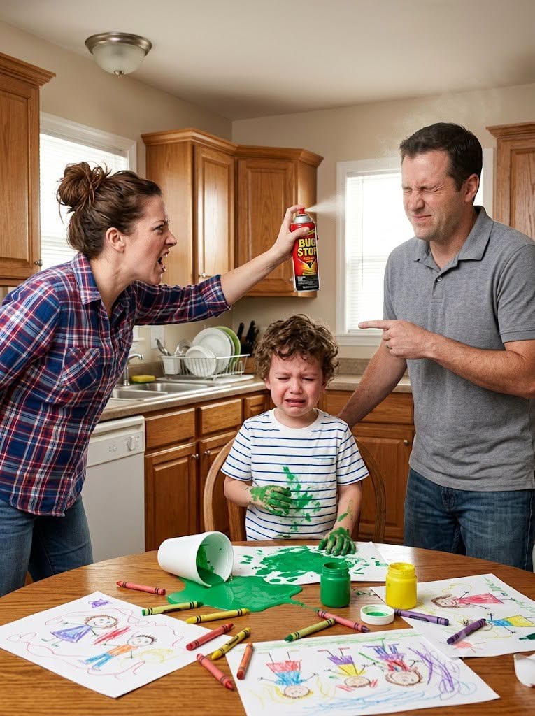 "If your brother won't learn with words, he'll learn with a slap," Austin said, standing in the middle of the kitchen with his hand still raised.