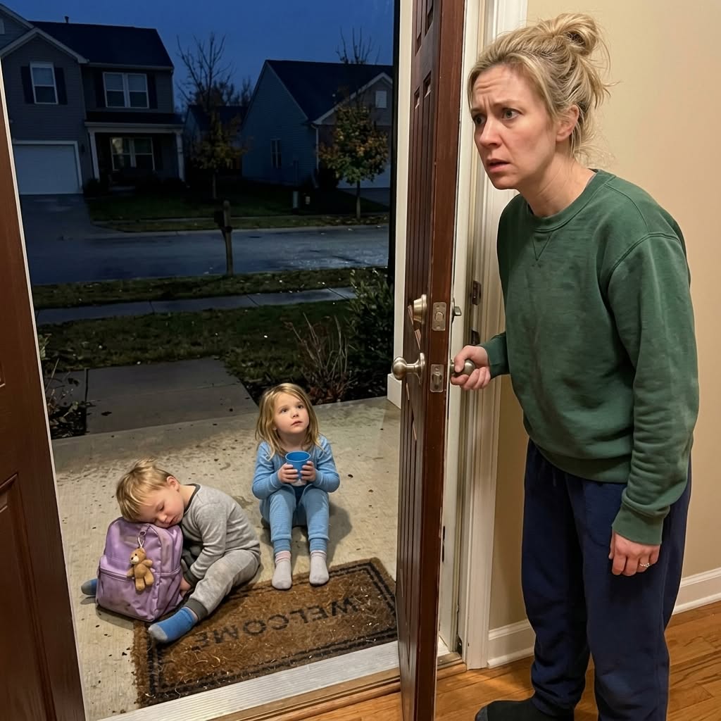 Before dawn, I found my sister's four-year-old daughter and two-year-old son beside my welcome mat. Her note said she would pick them up when they turned 18. I called police.