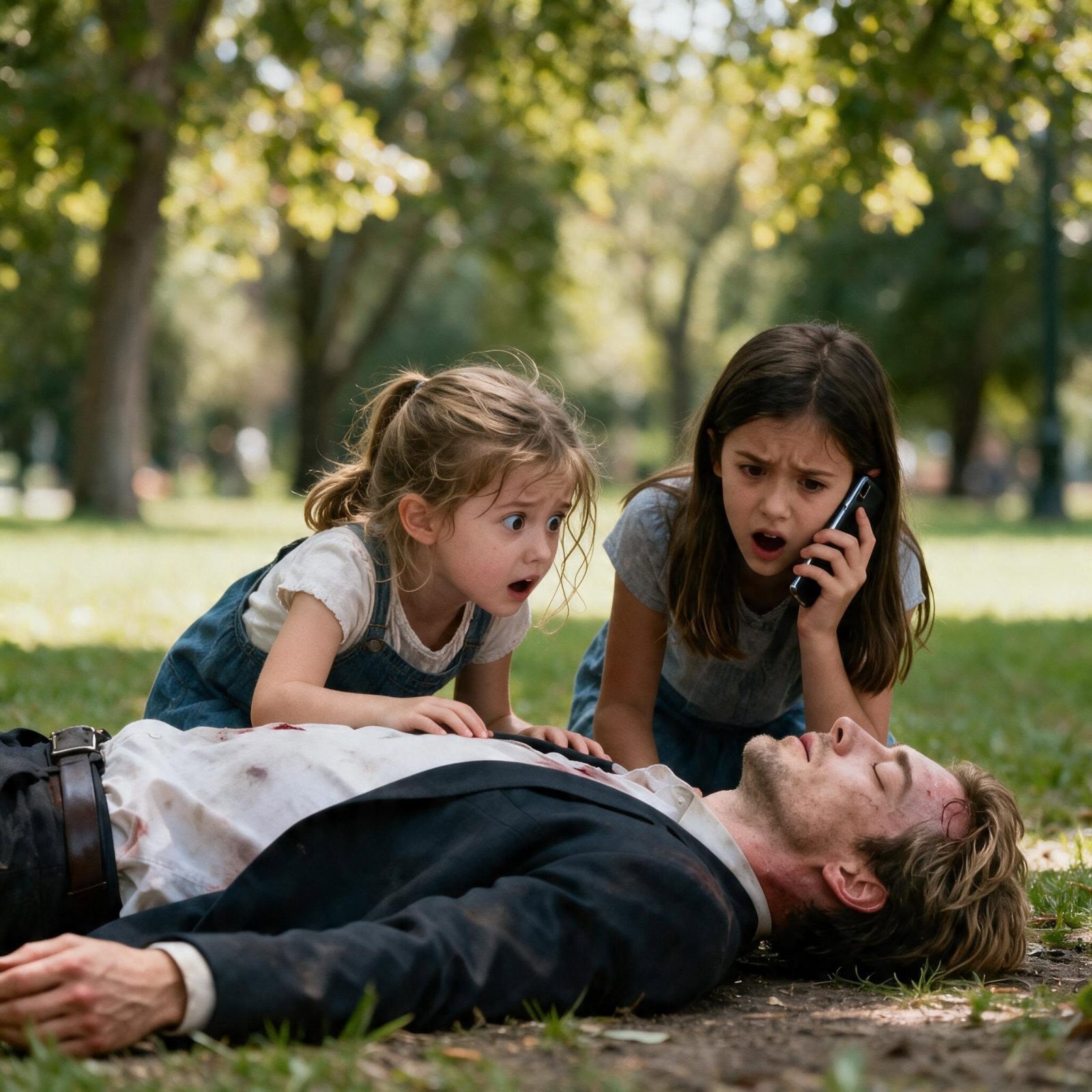The first person to step over Grant Whitmore’s body never looked down. The second barely slowed. By the time five-year-old Molly Bennett noticed the man lying beside the park fountain, Grant’s face had already lost its color