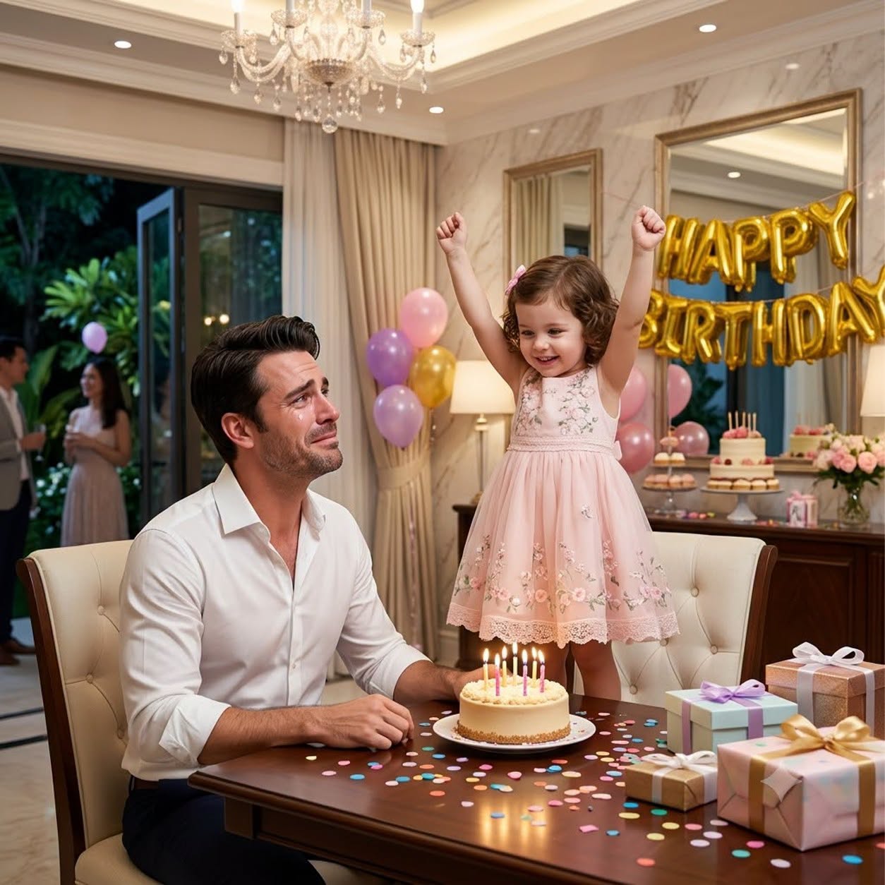 Everyone forgot the billionaire's birthday until the maid's toddler surprised him.
