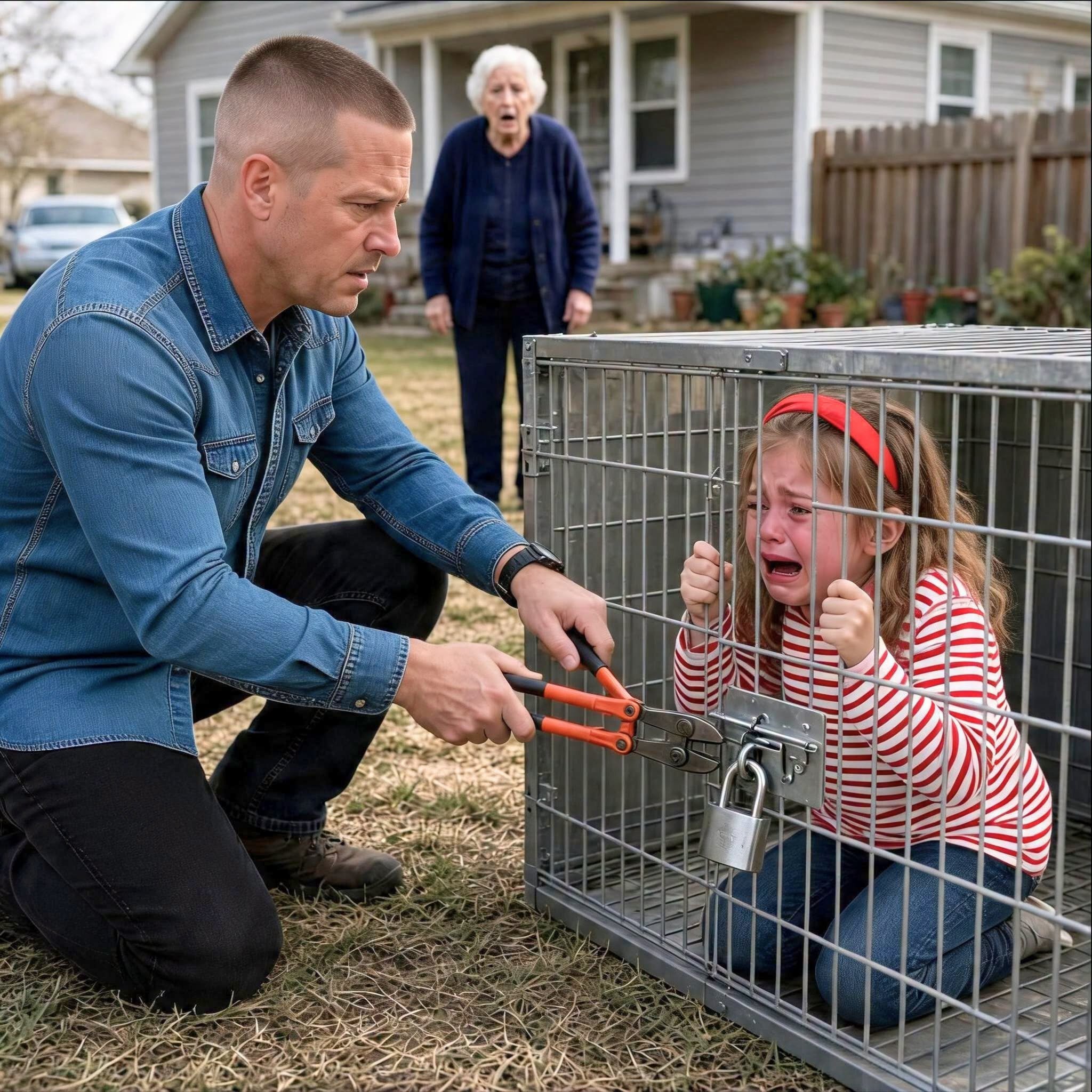 My ten-year-old daughter Maya stopped answering my calls three days before I was supposed to pick her up. When I finally went to my ex-wife Elena’s house, I found my daughter locked inside a metal cage in the backyard—and she was terrified of something hidden in the swimming pool.