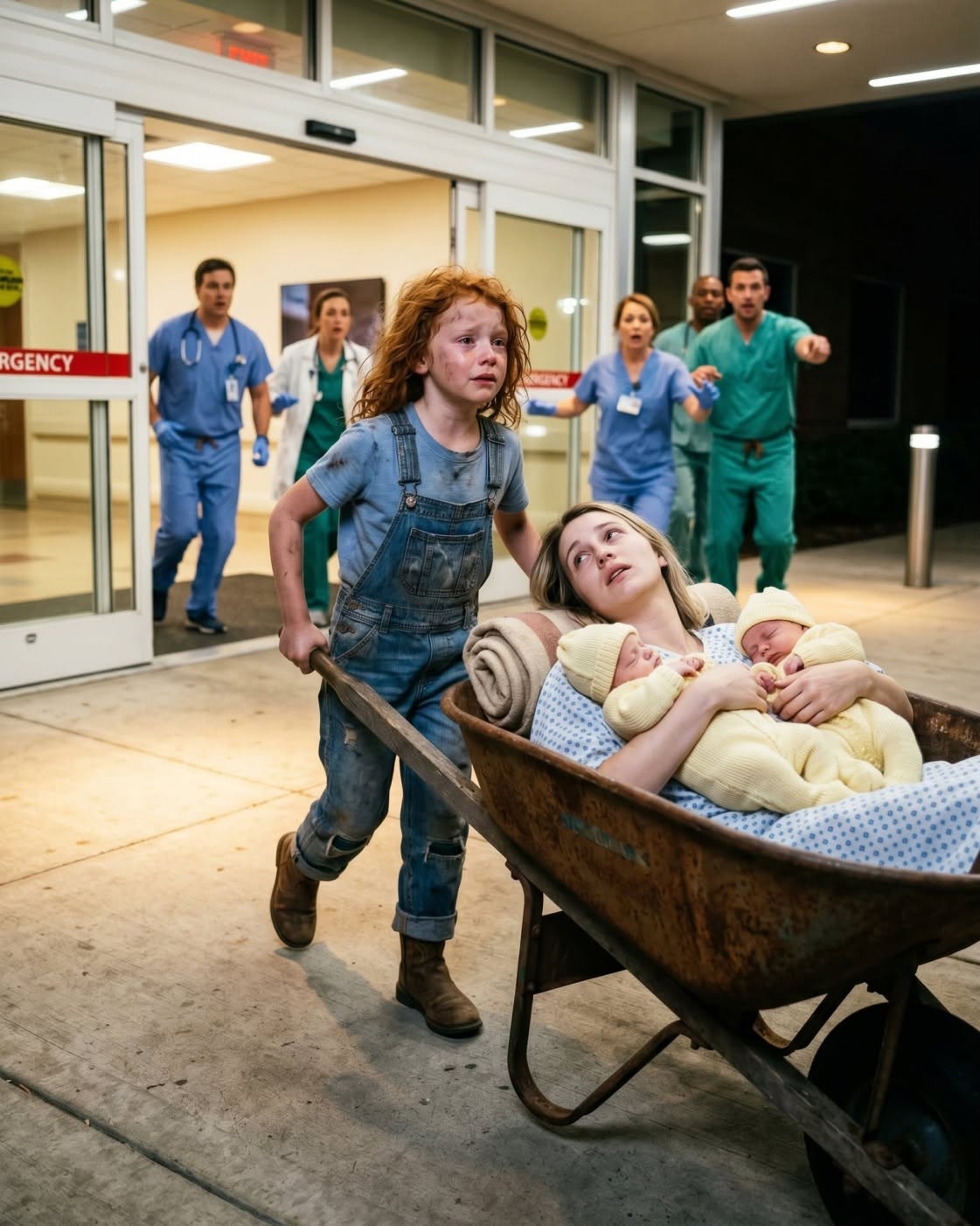 At seven years old, I pushed my unresponsive mother and my newborn twin brothers for miles on a rusted cart because nobody else was coming to help us.