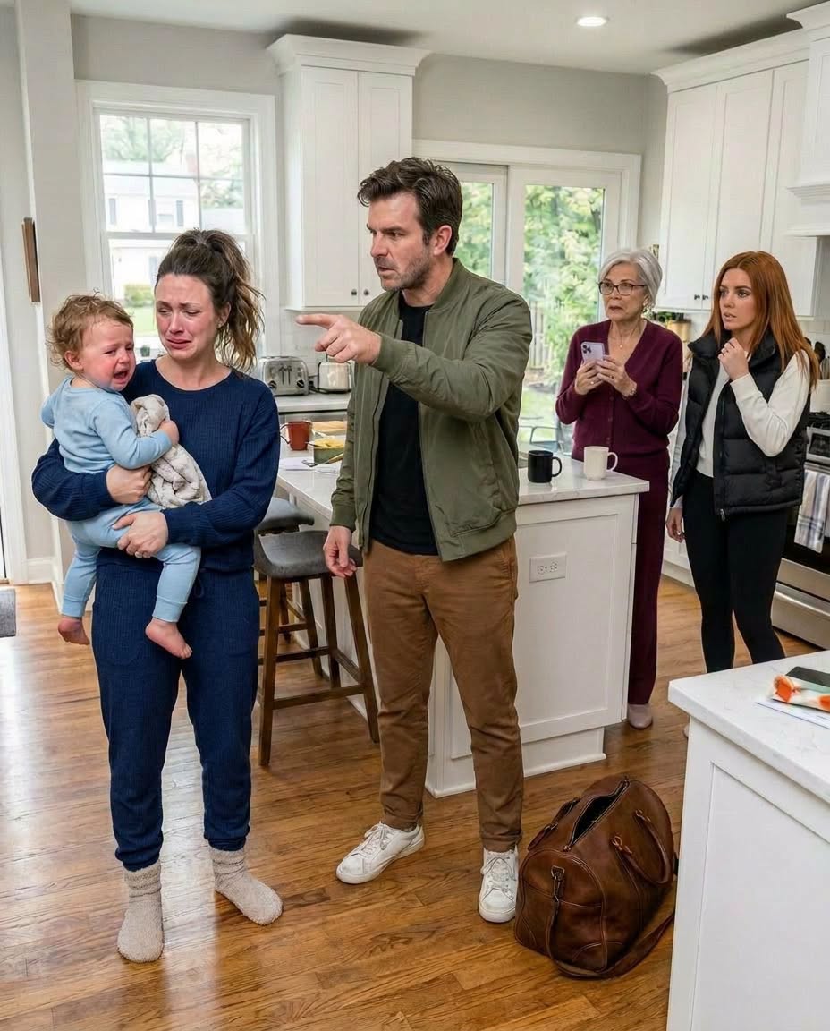 I had been gone for five days, but nothing prepared me for what I saw when I opened the door: my wife juggling dinner and our sick toddler, while my mother and sister sat nearby on their phones. After that I said one sentence that made the entire room freeze