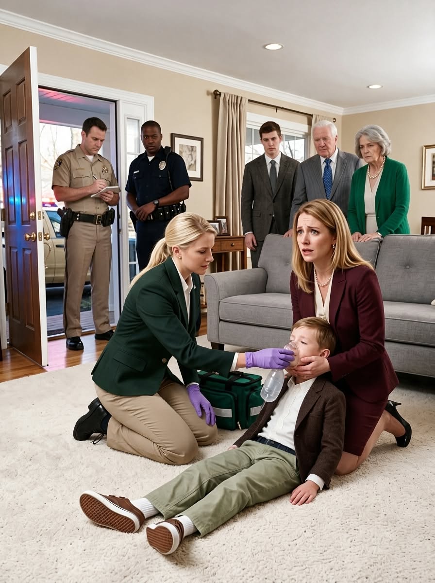 I came home from my company's year-end party and found my nine-year-old son collapsed near the front door while my brother stood watching from the hallway