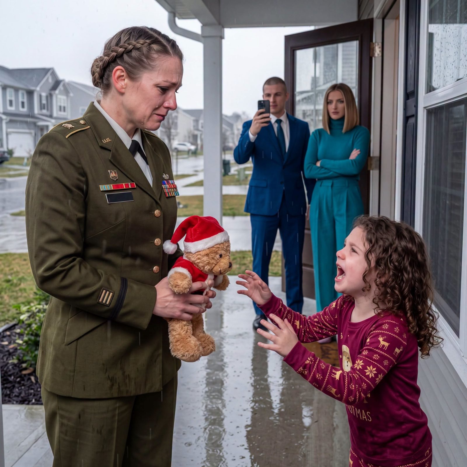 New A four-year-old girl opened the front door with tears running down her cheeks and whispered, “Mommy, please don’t come inside… she might be unkind to me again.”