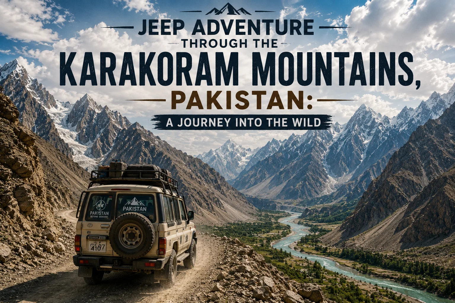 Jeep Adventure Through the Karakoram Mountains, Pakistan: A Journey Into the Wild
