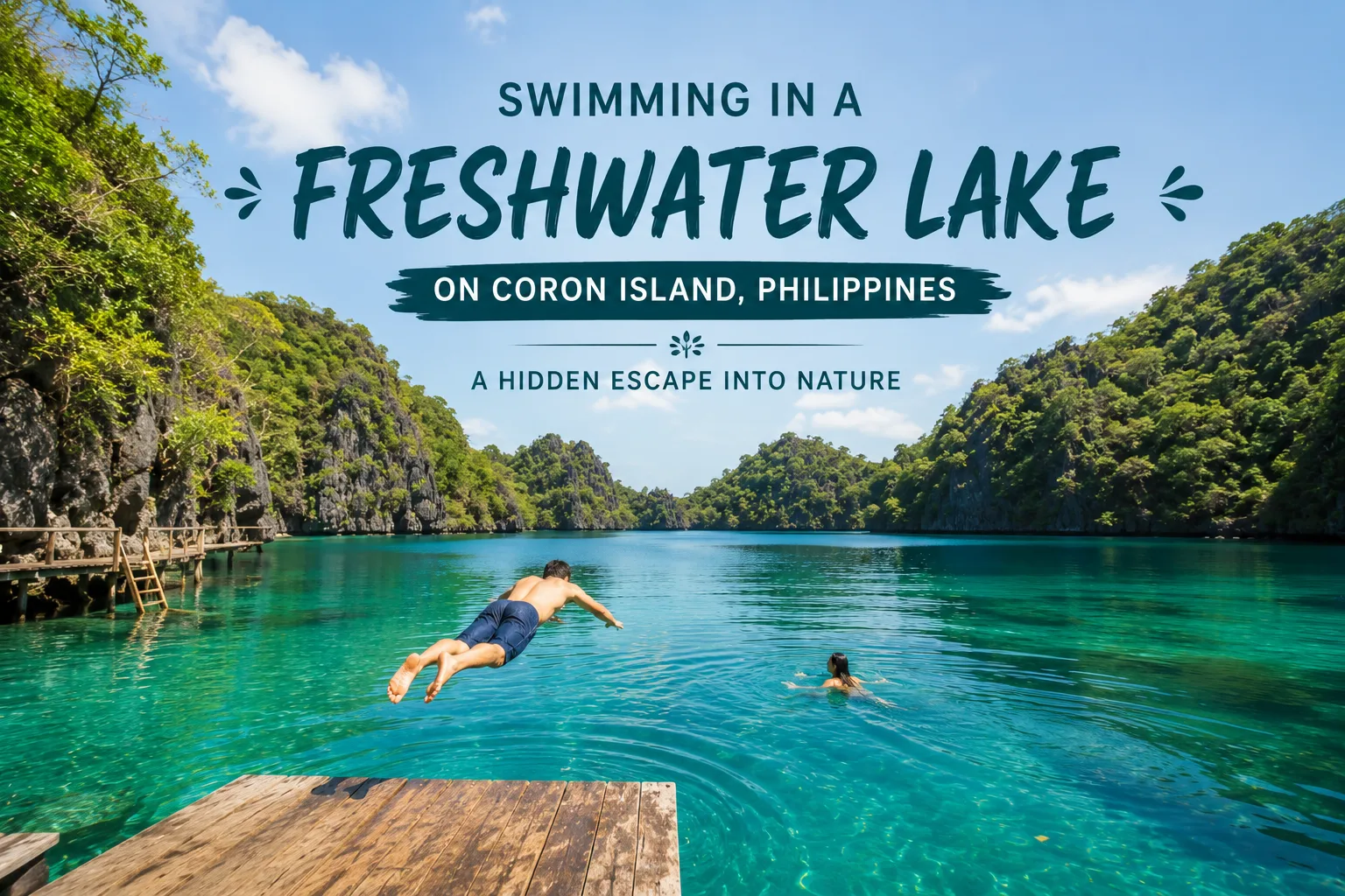 Swimming in a Freshwater Lake on Coron Island, Philippines: A Hidden Escape into Nature - Briefix.net