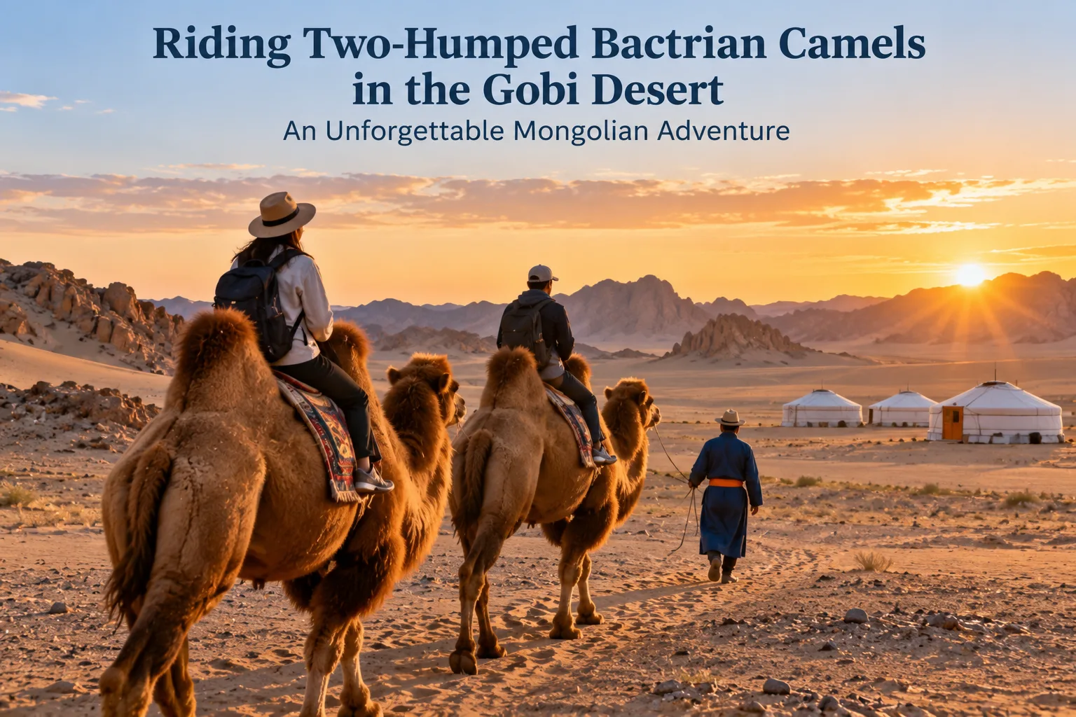 Riding Two-Humped Bactrian Camels in the Gobi Desert: An Unforgettable Mongolian Adventure