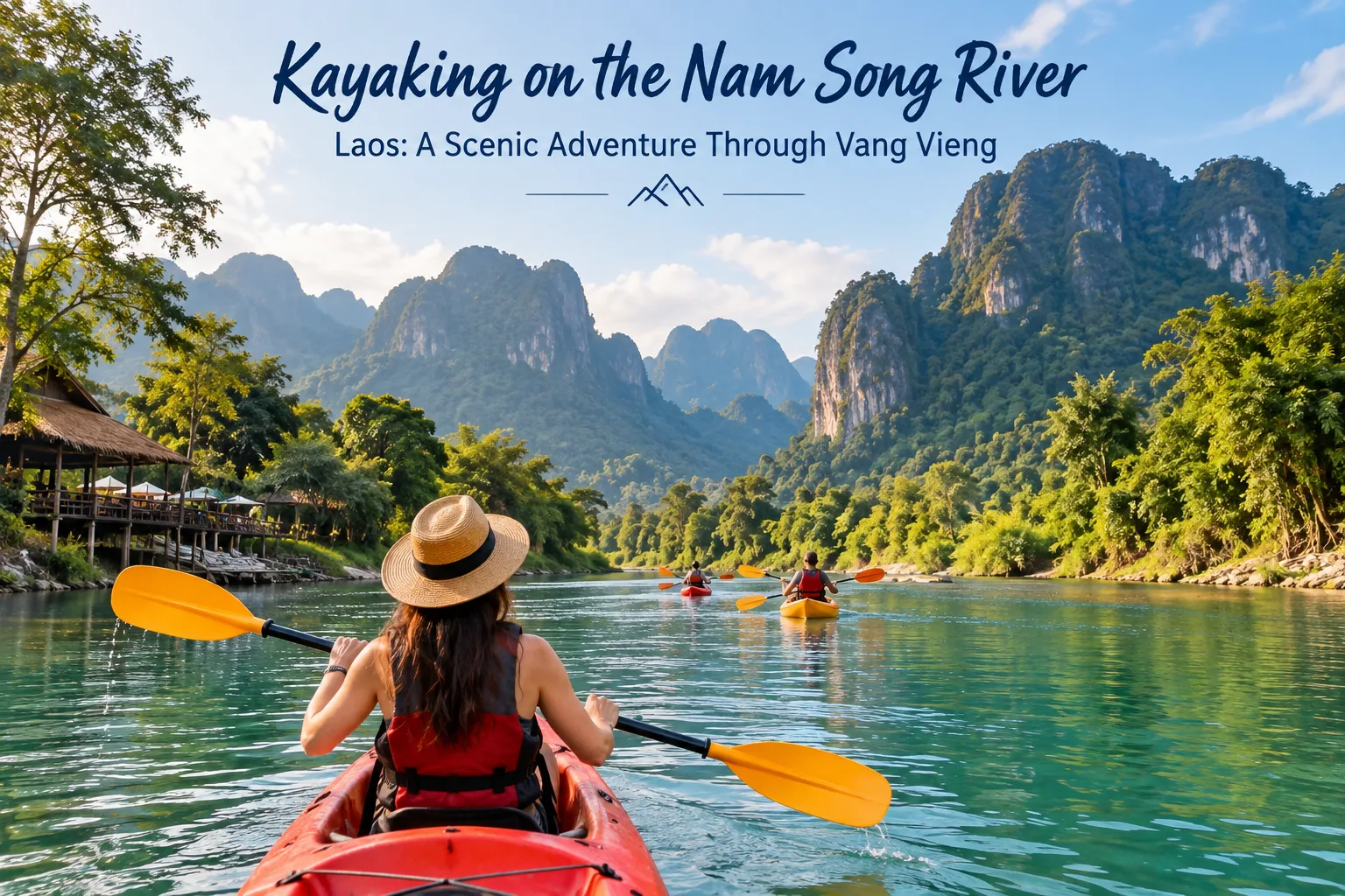 Kayaking on the Nam Song River, Laos: A Scenic Adventure Through Vang Vieng