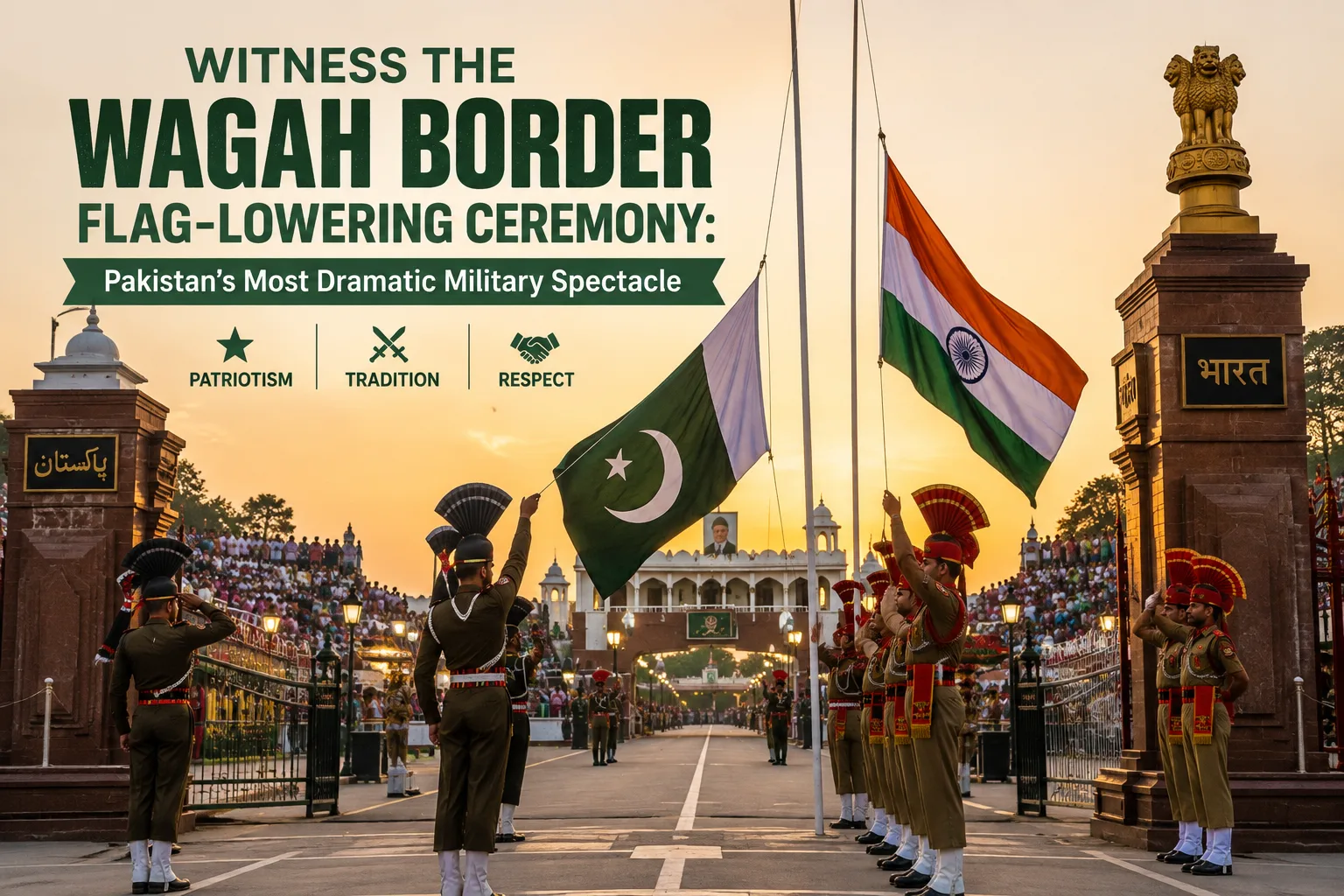 Witness the Wagah Border Flag-Lowering Ceremony: Pakistan’s Most Dramatic Military Spectacle