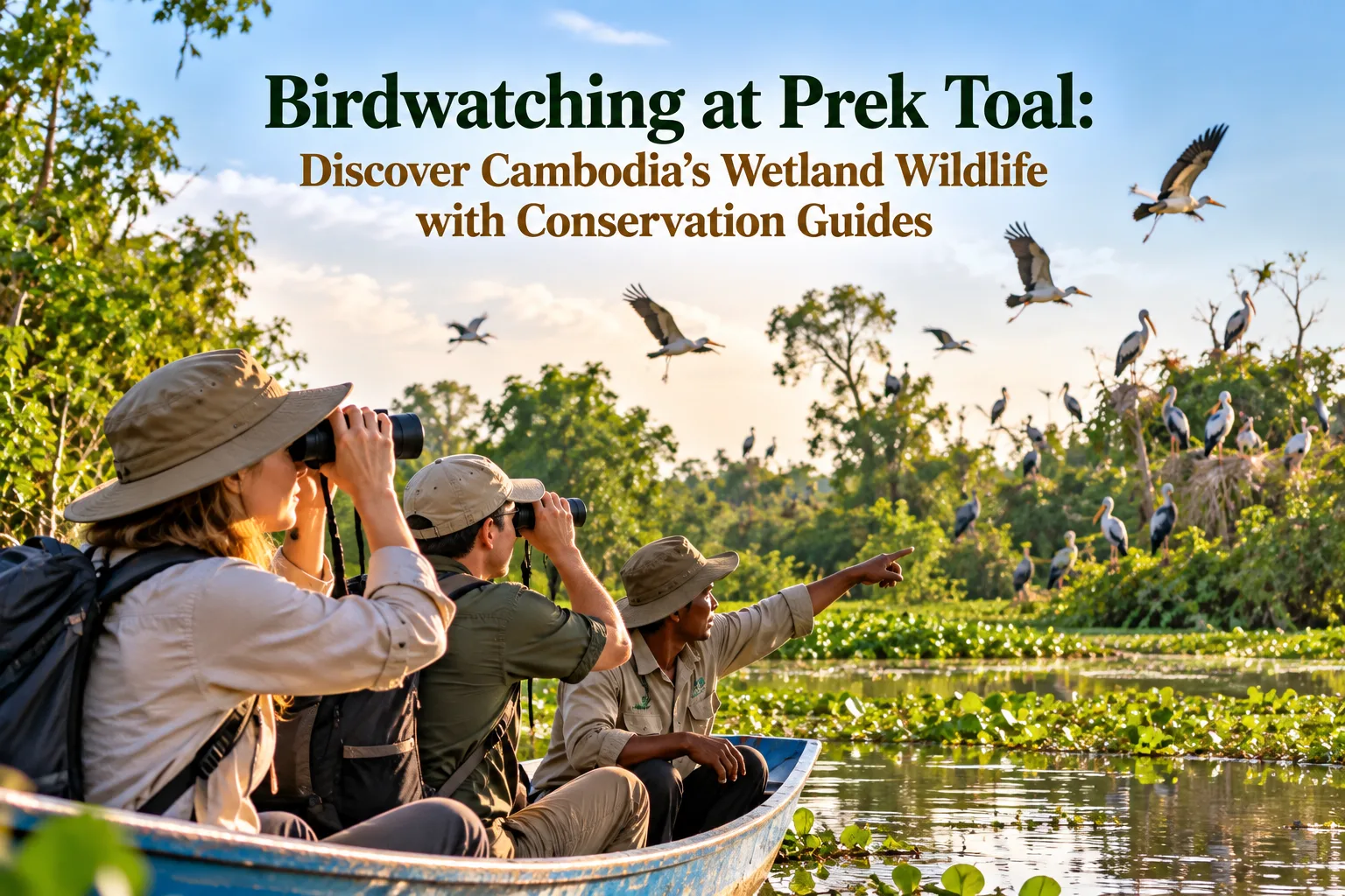 Birdwatching at Prek Toal: Discover Cambodia’s Wetland Wildlife with Conservation Guides