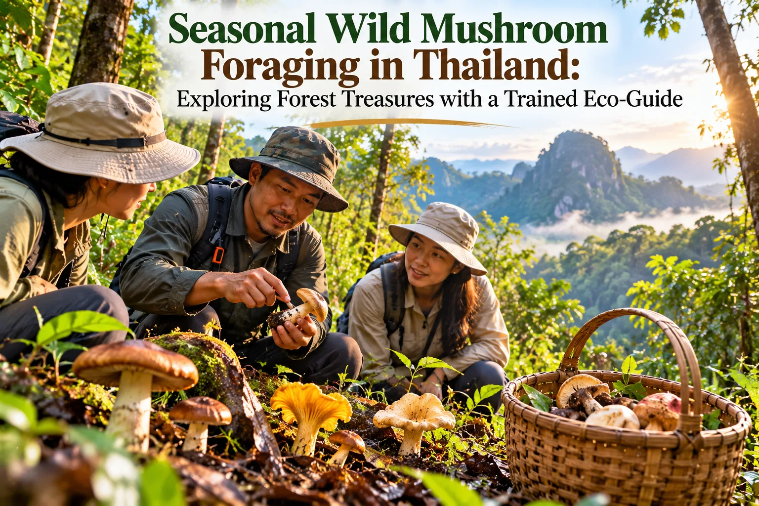Seasonal Wild Mushroom Foraging in Thailand: Exploring Forest Treasures with a Trained Eco-Guide