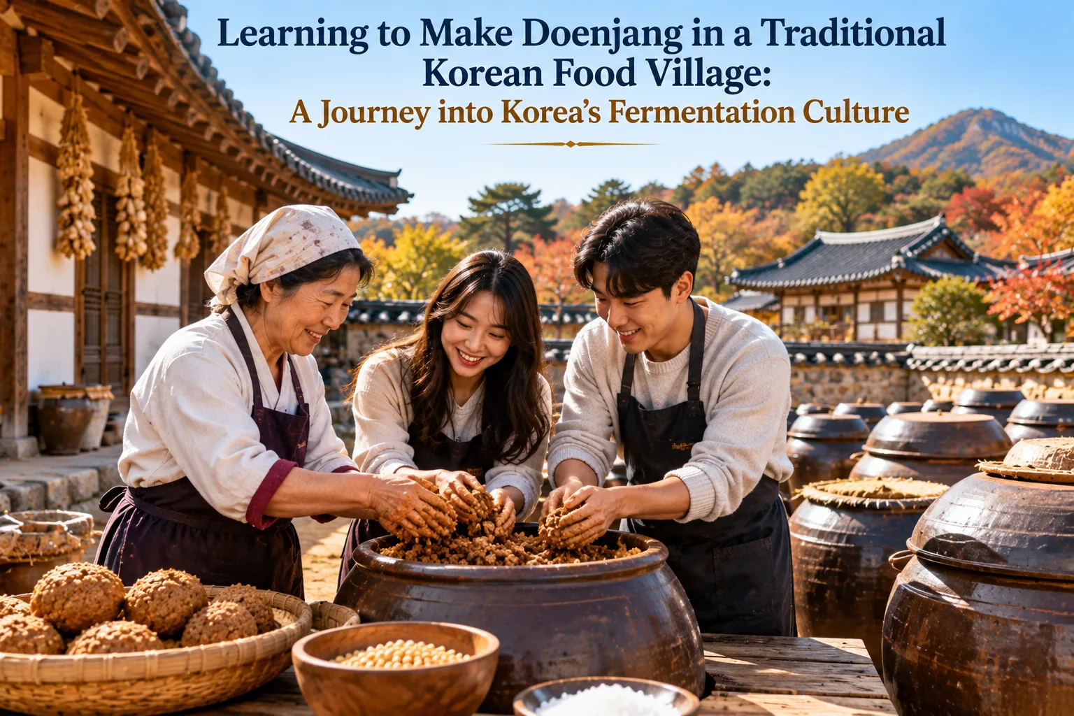 Learning to Make Doenjang in a Traditional Korean Food Village: A Journey into Korea’s Fermentation Culture