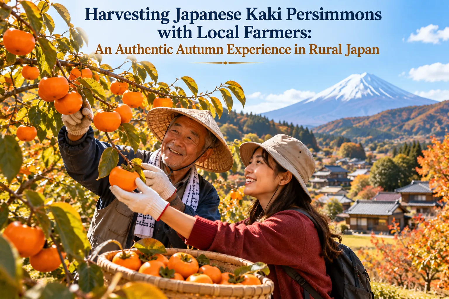 Harvesting Japanese Kaki Persimmons with Local Farmers: An Authentic Autumn Experience in Rural Japan