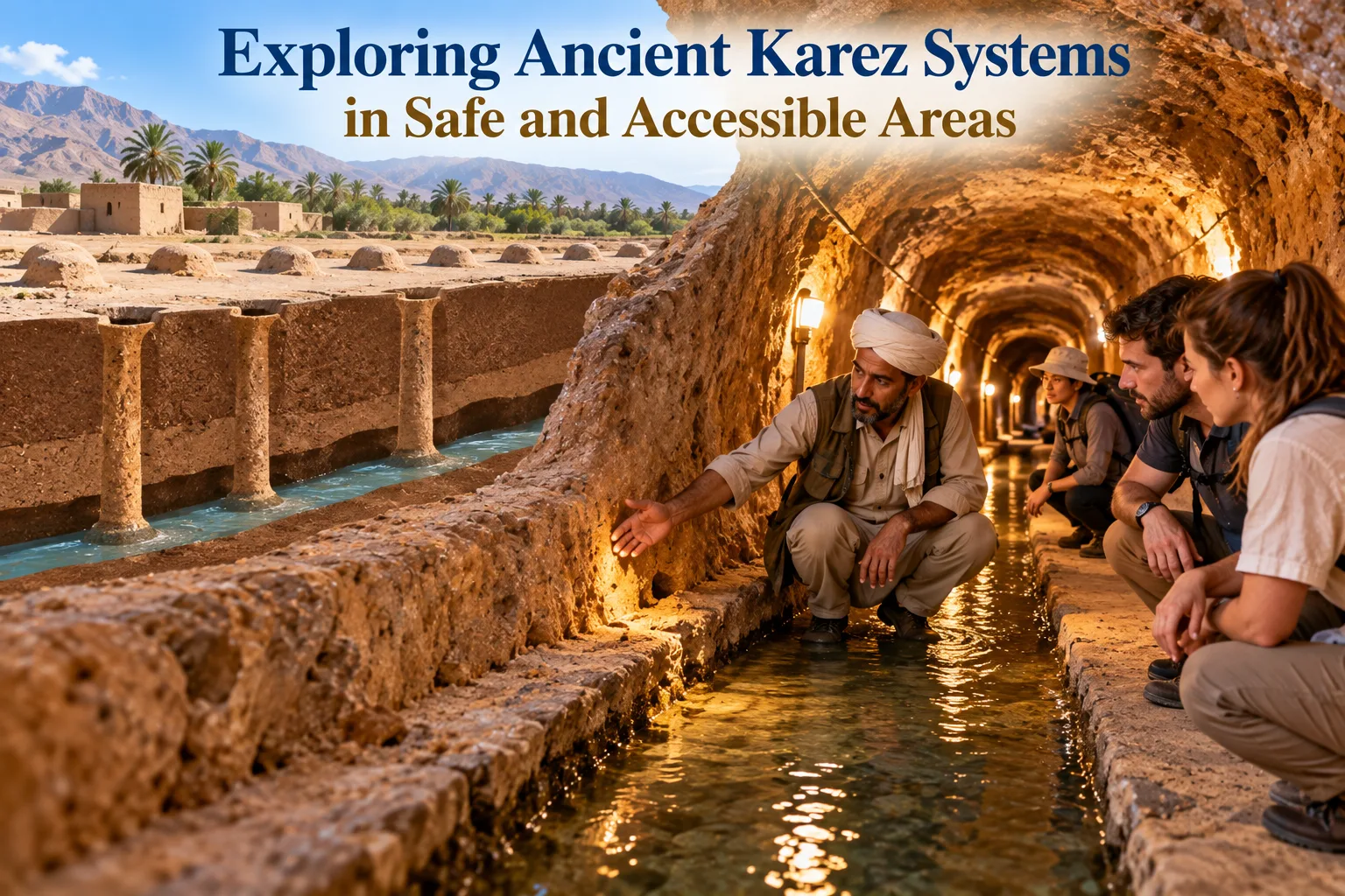 Exploring Ancient Karez Systems in Safe and Accessible Areas
