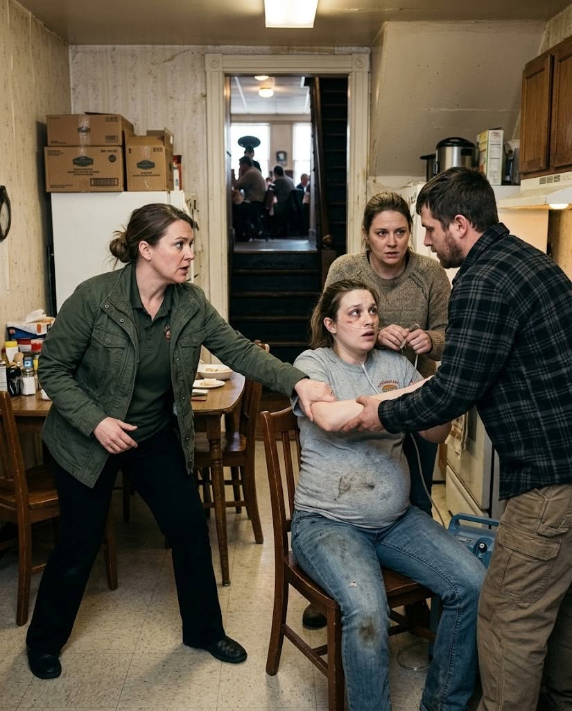 THE PREGNANT COWORKER WAS LOCKED IN AN UPSTAIRS ROOM WITH A FEEDING TUBE