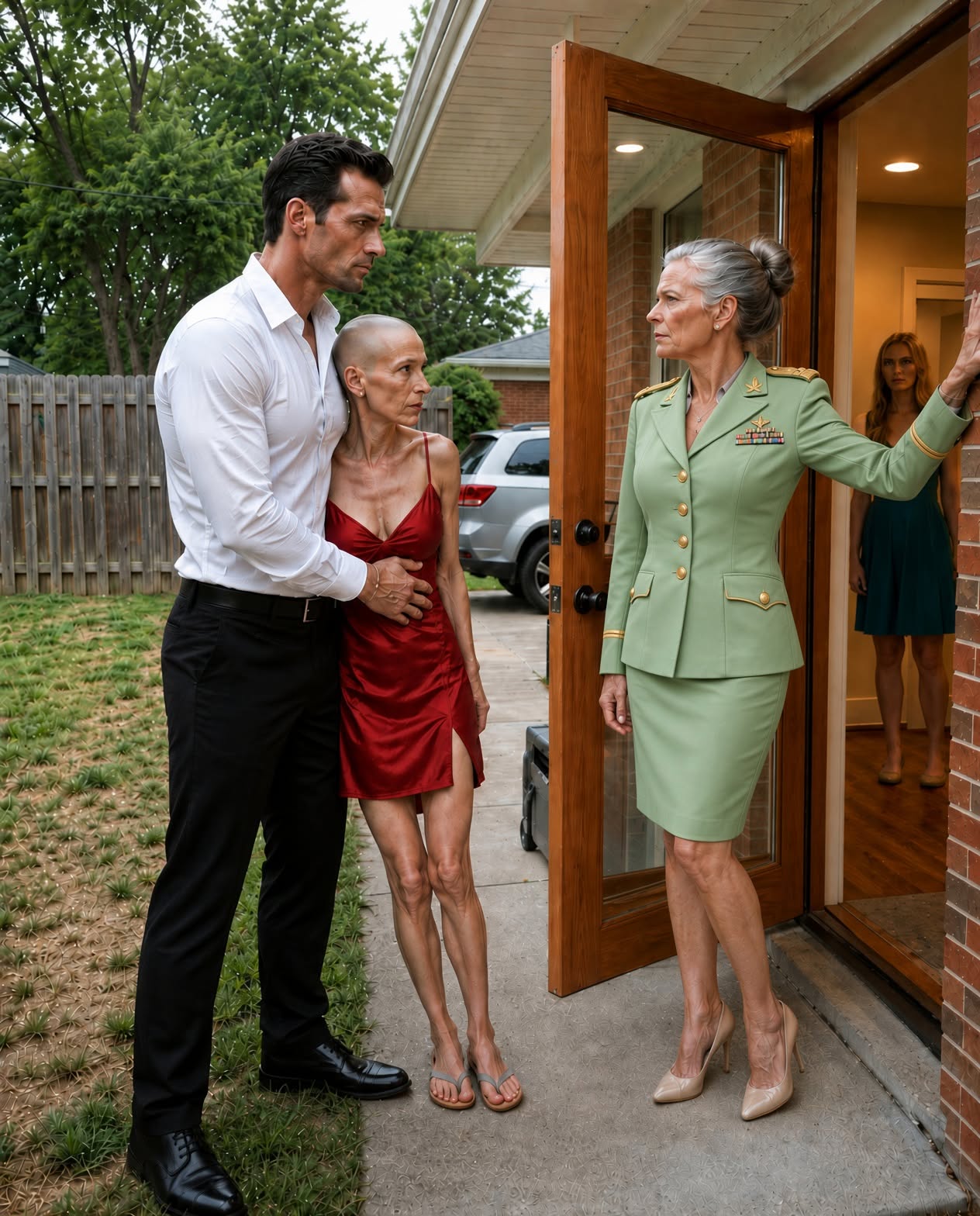 THE HUSBAND RETURNED AFTER FOUR YEARS TO FIND HIS SICK WIFE STARVING IN THE YARD