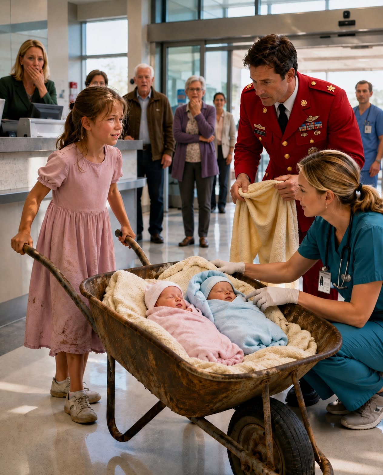 A 7-Year-Old Girl Pushed a Wheelbarrow Miles Through the Snow with Newborn Twins Inside
