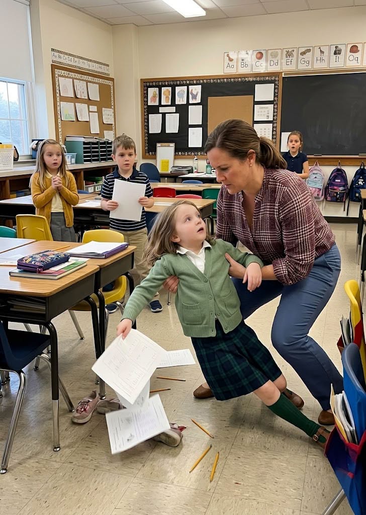 The Teacher Noticed Seven-Year-Old Lila’s Strange Stiff Walk, But When the Frightened Girl Whispered "Dad Said It Wouldn't Hurt, But It Does," the Entire Classroom Froze and a Terrifying Secret Unraveled