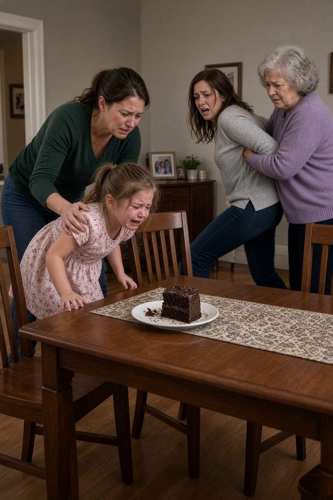 My Sister Smashed My 5-Year-Old Daughter’s Face Into a Table Over a Bite of Chocolate Cake While My Mother Pinned Me Down