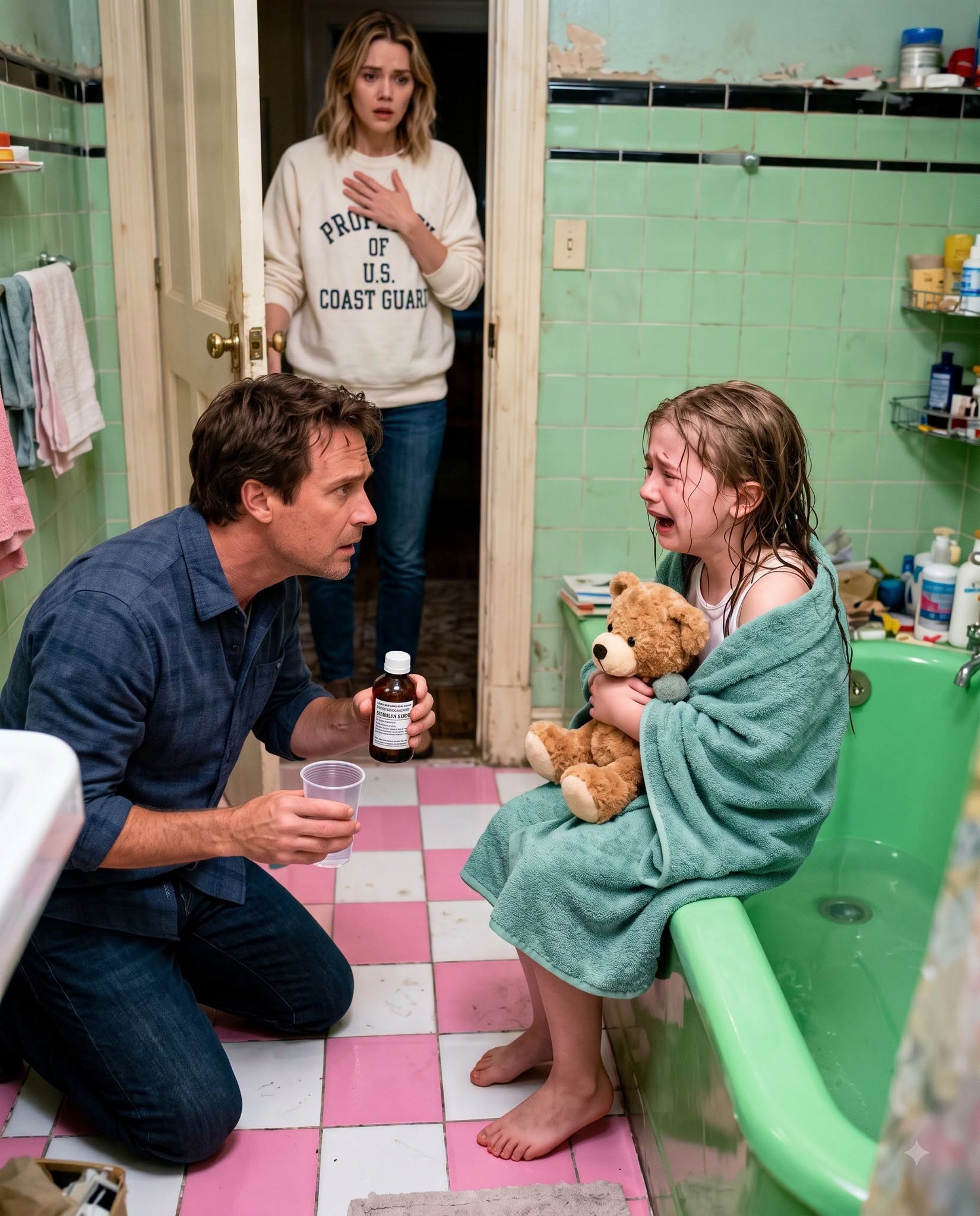 The 60-Minute Bathroom Nightmare: When I Looked Through the Partially Open Door and Called 911, Mark’s Secret "Bath Games" Unraveled a Monster