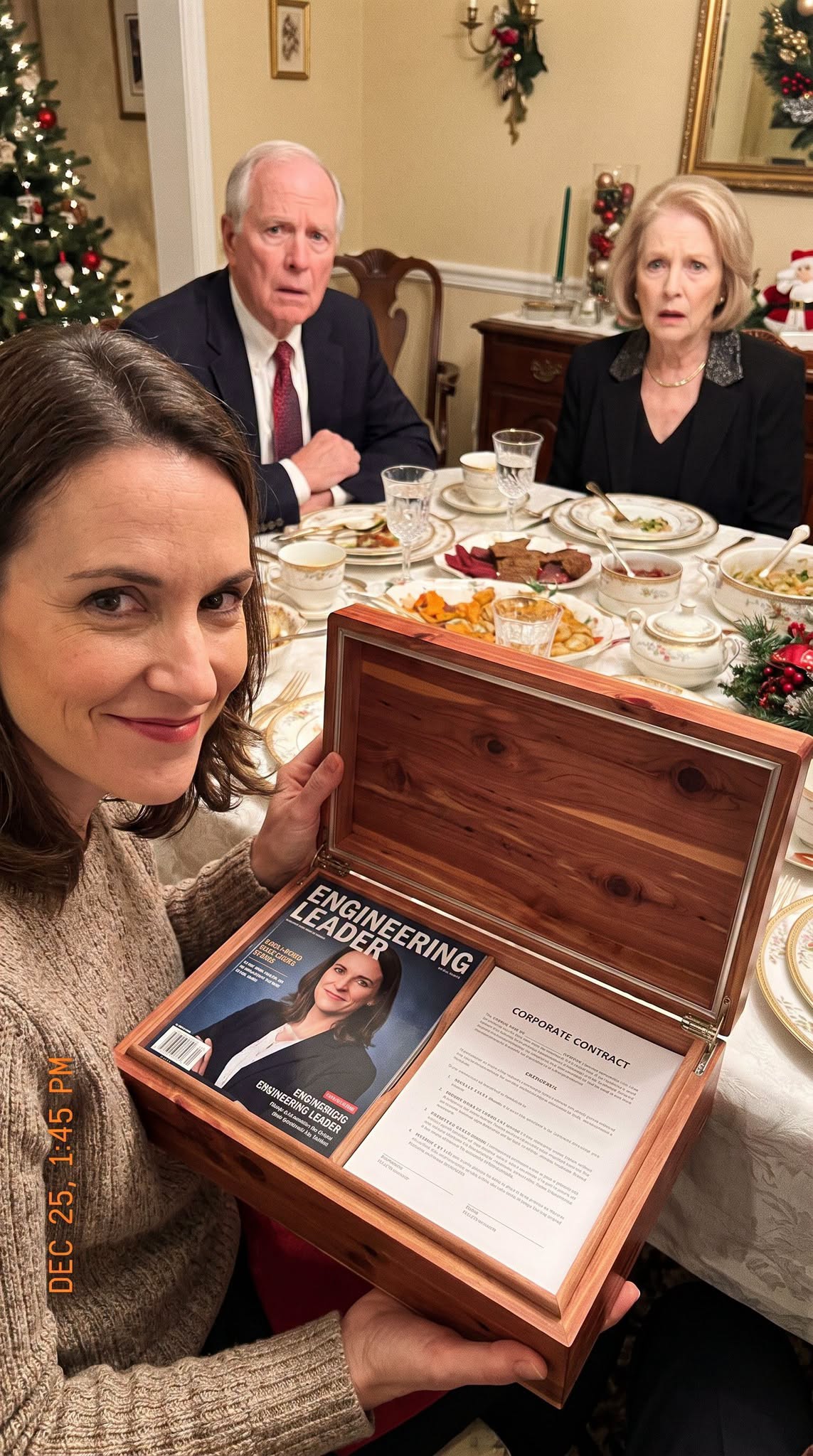 Parents Call Me a “Freeloader” and Reject My Christmas Gift on Live Family Dinner — Little Do They Know It Holds the Multi-Million Dollar Contract They’re Begging For!