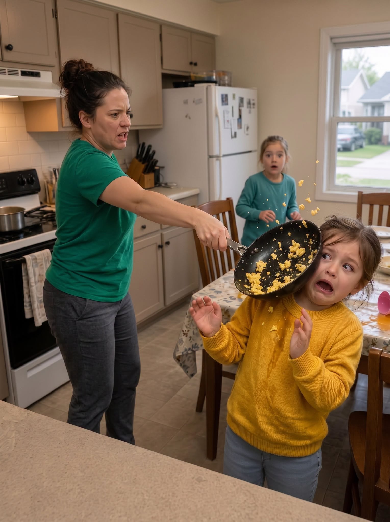 My Sister Threw a Hot Skillet at My 4-Year-Old Daughter Over a Breakfast Seat—Then My Mother’s Text Exposed a Murderous Family Conspiracy That Ended in Handcuffs