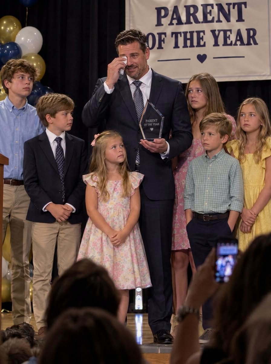 HE STOLE THE "PARENT OF THE YEAR" TROPHY WHILE I SAT IN THE DARK—UNTIL OUR 7-YEAR-OLD TOOK THE MIC AND EXPOSED HIS ENTIRE EMPIRE OF LIES!