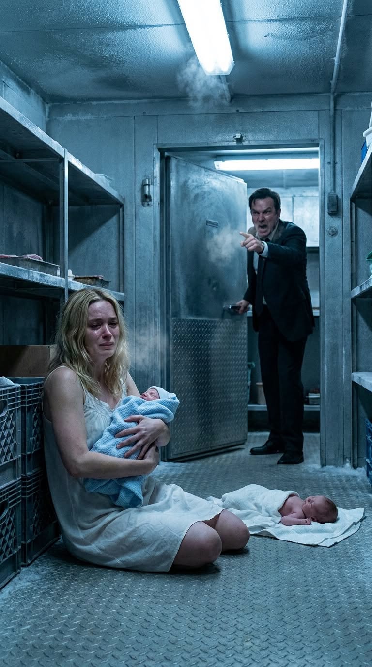 HUSBAND LOCKED ME IN A -50°F FREEZER TO CASH A TRIPLE INSURANCE PAYOUT WHILE 8 MONTHS PREGNANT—UNTIL THE BILLIONAIRE ENEMY HE RUINED 7 YEARS AGO BROKE THE DOOR DOWN!