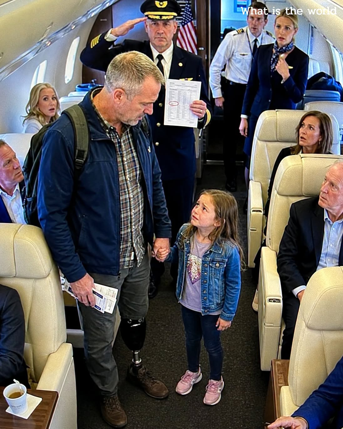 HE STOLE OUR FIRST-CLASS SEATS FOR TWO YEARS OF SAVINGS—UNTIL THE CAPTAIN SAW MY CHALLENGE COIN AND HALTED THE ENTIRE FLIGHT WITH SIX WORDS!