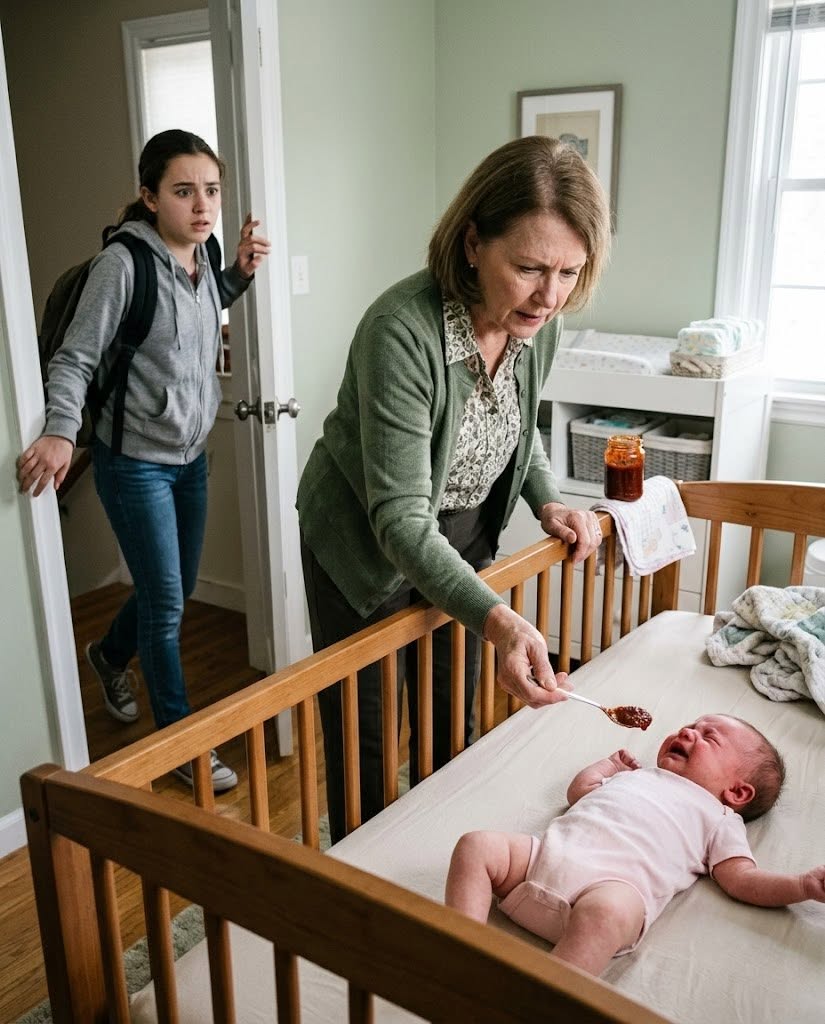 The Wicked Step-Grandmother Tried to Force Chili Down My Newborn Sister’s Throat—Until Mom Found the One Receipt That Sent Her Straight to Prison