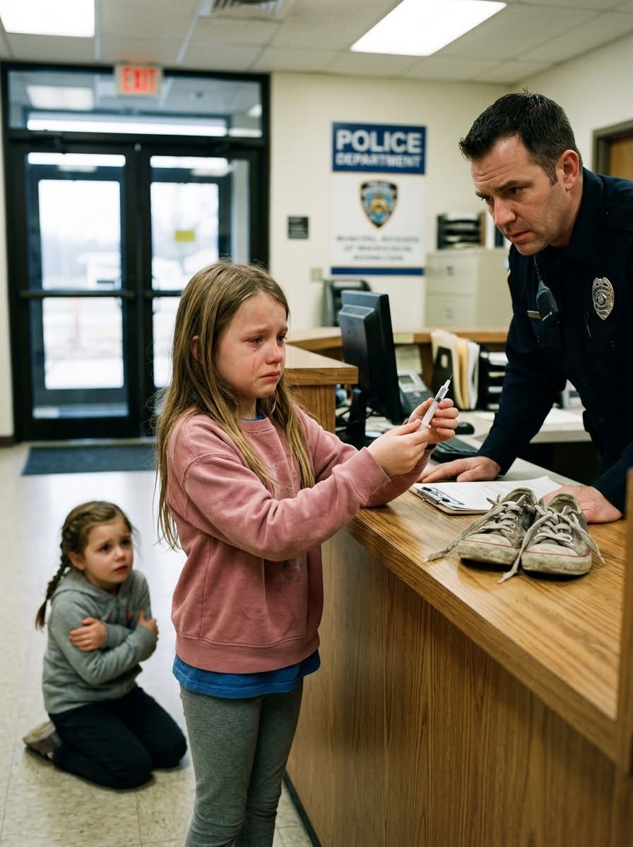 THE PHARMACIST’S NIGHTMARE: TWIN GIRLS RUN TO A POLICE STATION WITH AN EMPTY SYRINGE IN THEIR SHOE, ACCUSING THEIR DOCTOR FATHER OF POISONING THEM—AND WHEN HE TRIES TO BREAK IN, THE OFFICER LOCKS THE DOORS FOR AN UNFORGETTABLE RECKONING!