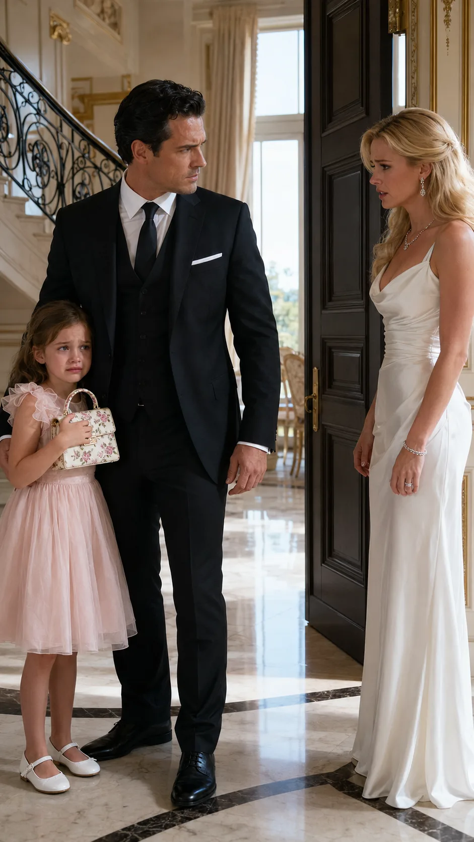 Lily’s frightened words stopped Daniel before he reached the bottom of the staircase.