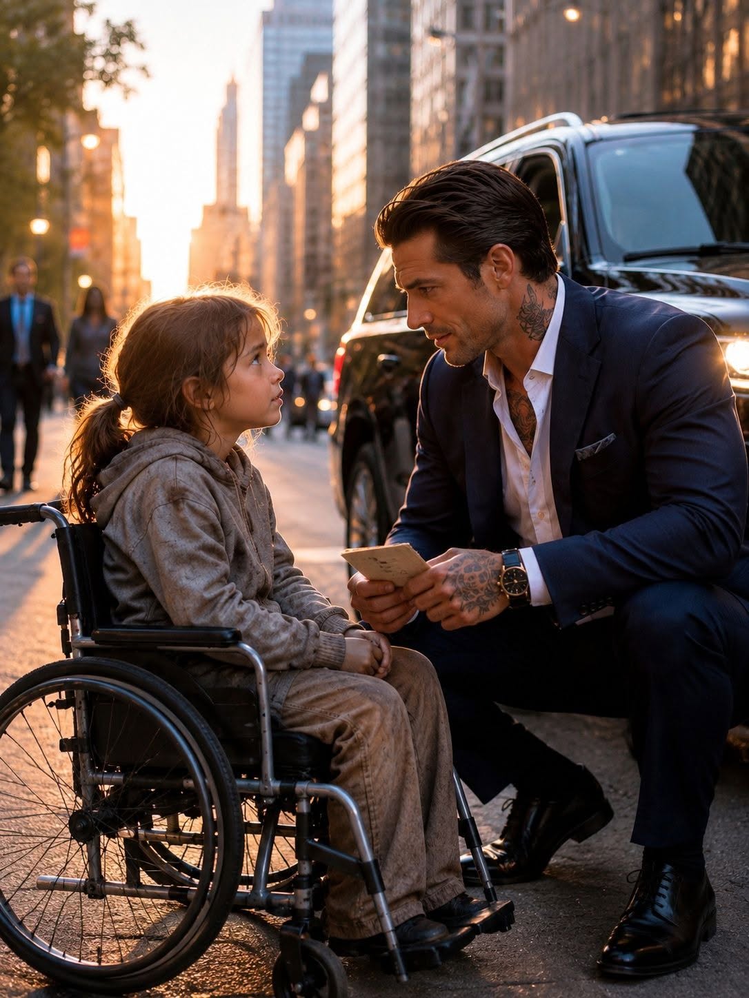 A Poor Girl in a Wheelchair Begged for Money for Surgery