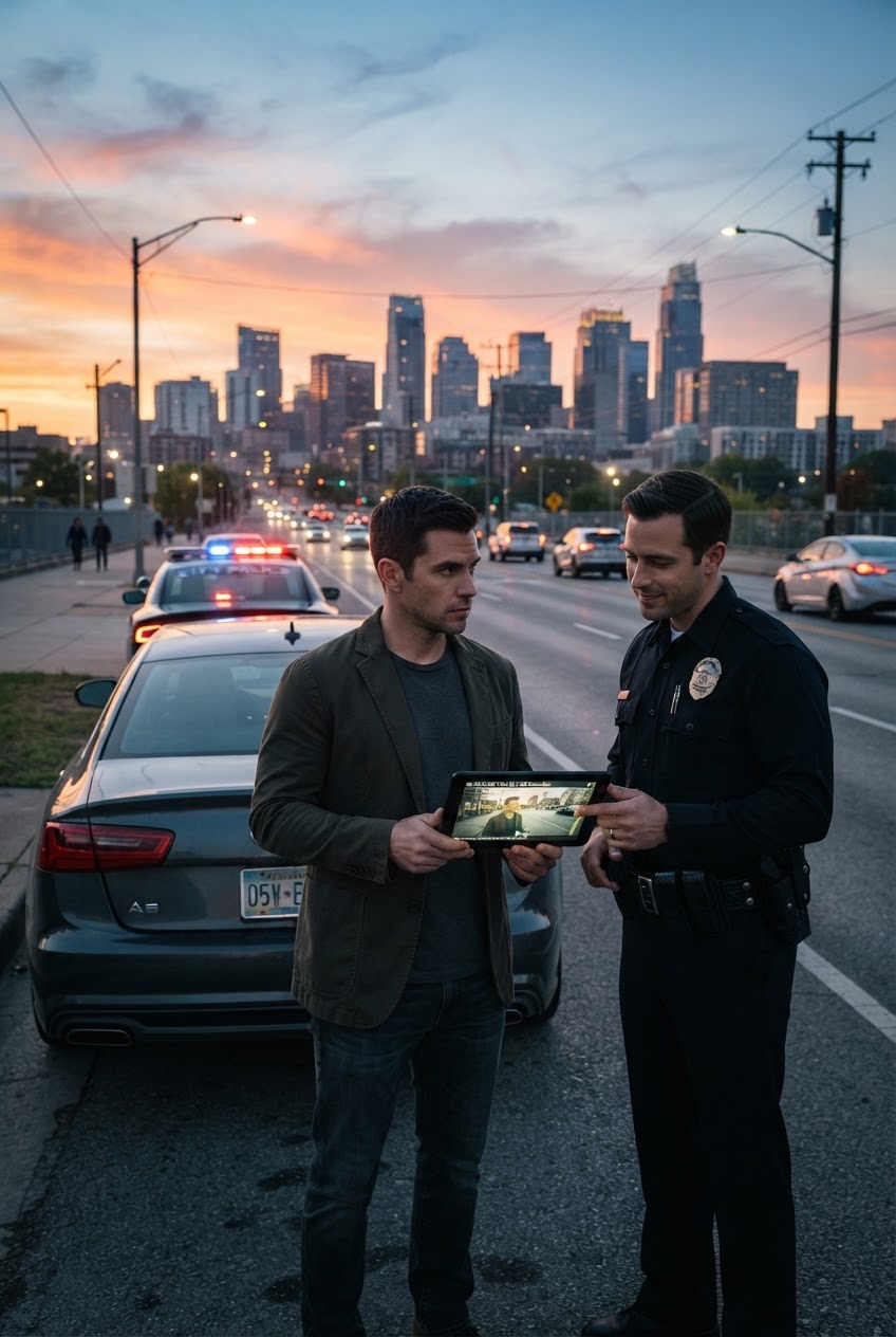 I'm back at the day the police pull me over for a car that matches the description.