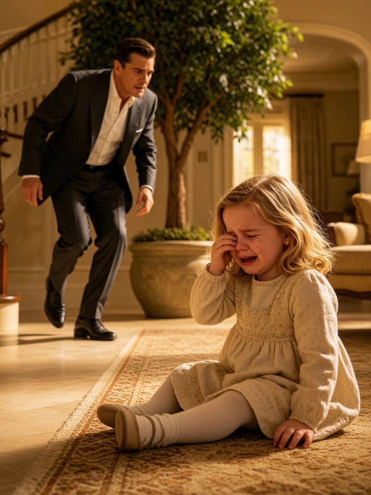 The Mafia Boss Heard My Little Girl Crying Behind an Oak Tree