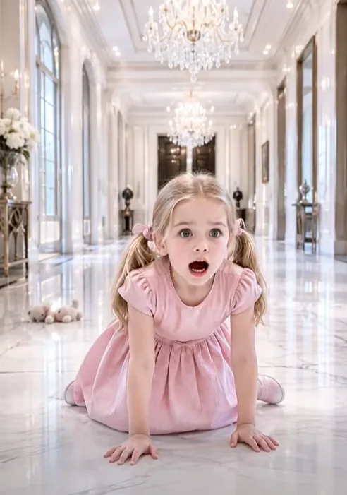 Six-year-old Lily Harrington was playing alone in the grand hallway when she heard the sound.