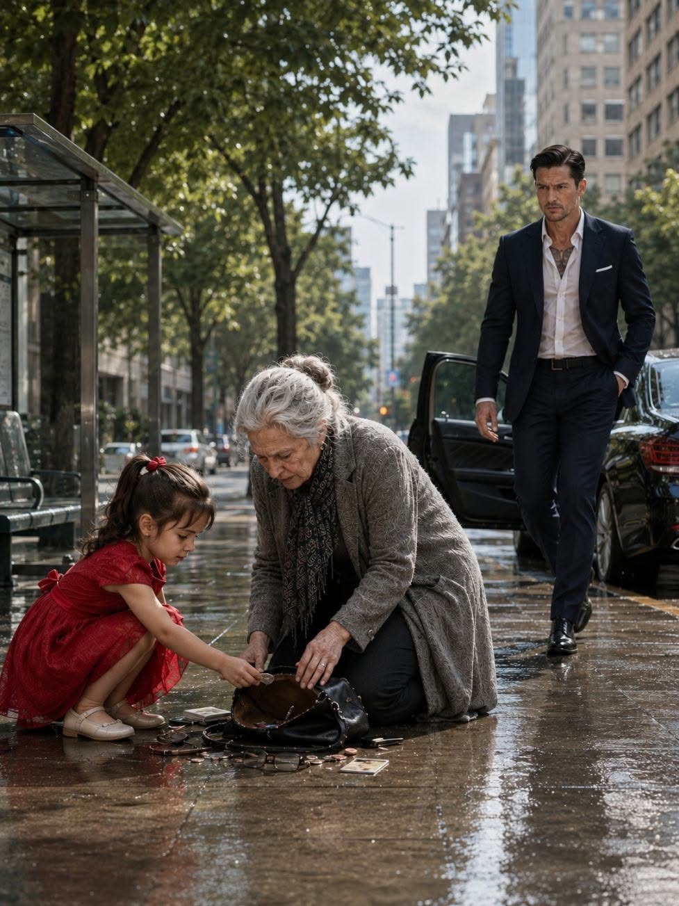 The Maid’s Little Girl Stopped for an Old Woman Everyone Ignored