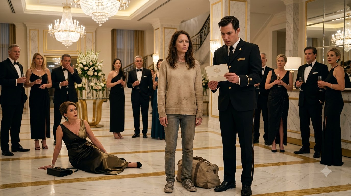 "Her Bag Burst Open, And The Golden Invitation On The Marble Floor Changed Everything.
