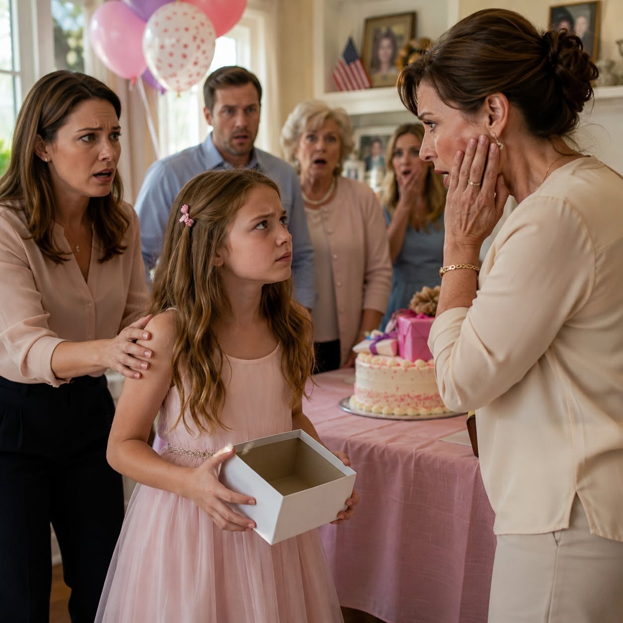 At my daughter’s 10th birthday party, my sister-in-law handed her a plain little box and said, “Trash girl doesn’t deserve a gift.”