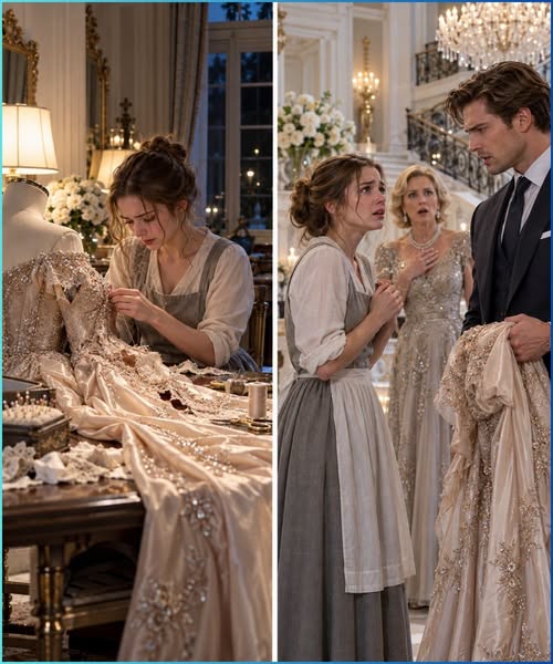 She secretly repaired a millionaire’s mother’s ruined dress, but the truth he uncovered nearly destroyed everything she had left.