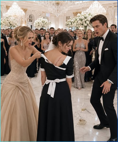 His Fiancée Tore the Maid’s Dress in Front of 300 Guests and the Scar Made the Billionaire Drop His Glass
