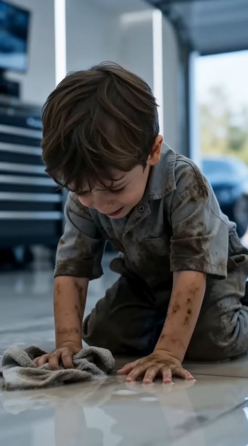 She Forced His 3-Year-Old Son to Scrub Her Bentley — Then the Security Camera Exposed Why She Needed the Boy Blamed