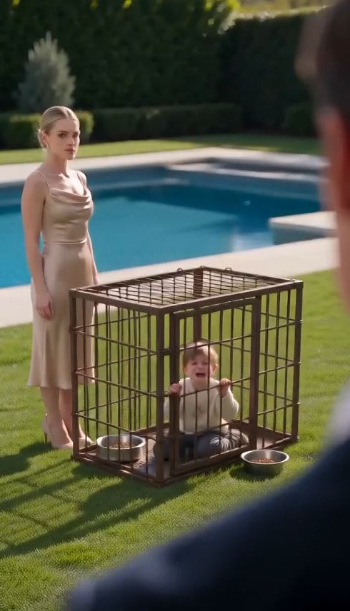 I discovered my son locked in a cage, trying to reach his late mother's teddy bear—then a hidden camera appeared and changed everything.
